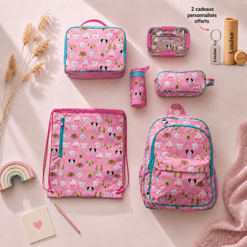 Set scolaire Pink Puppies