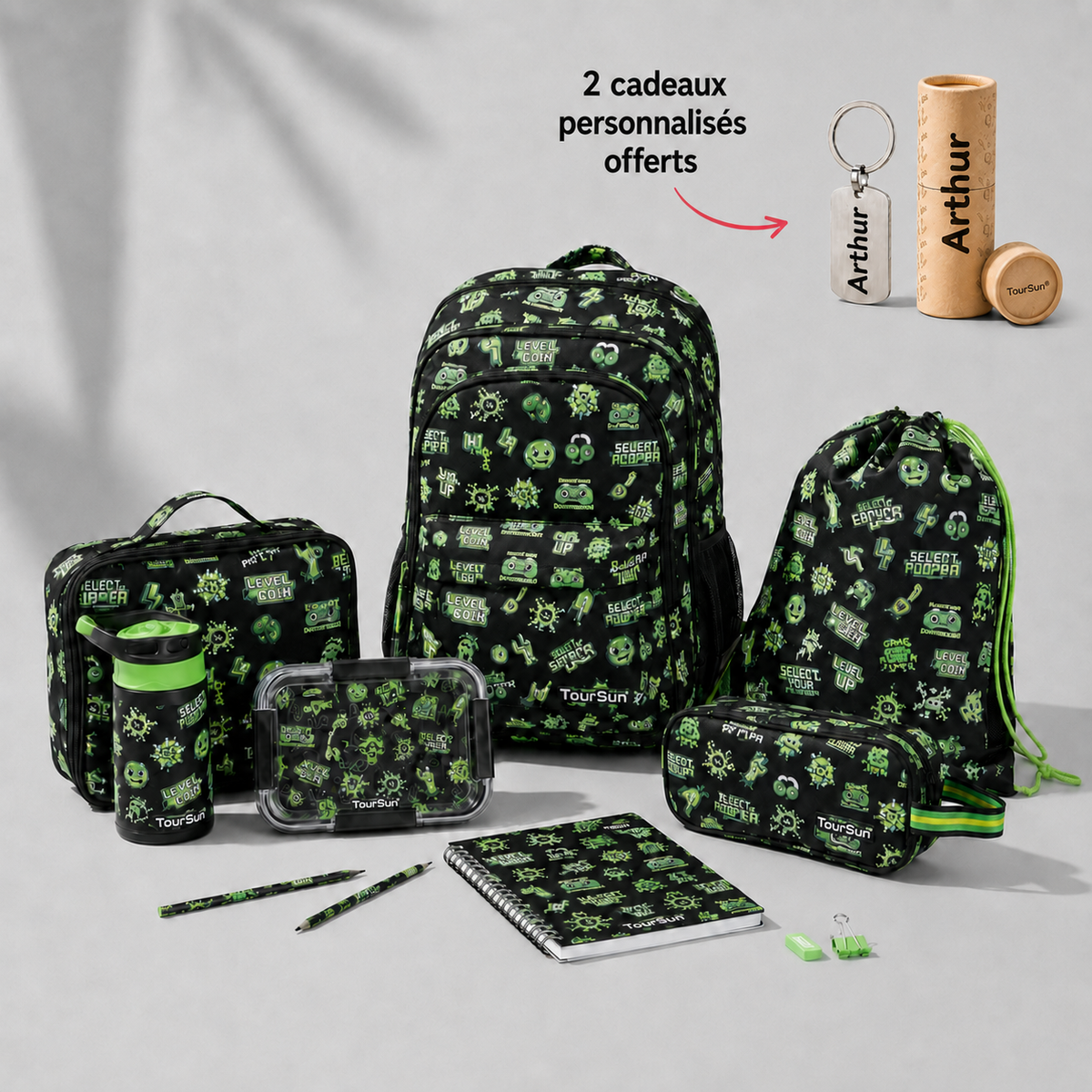Set scolaire gaming dino