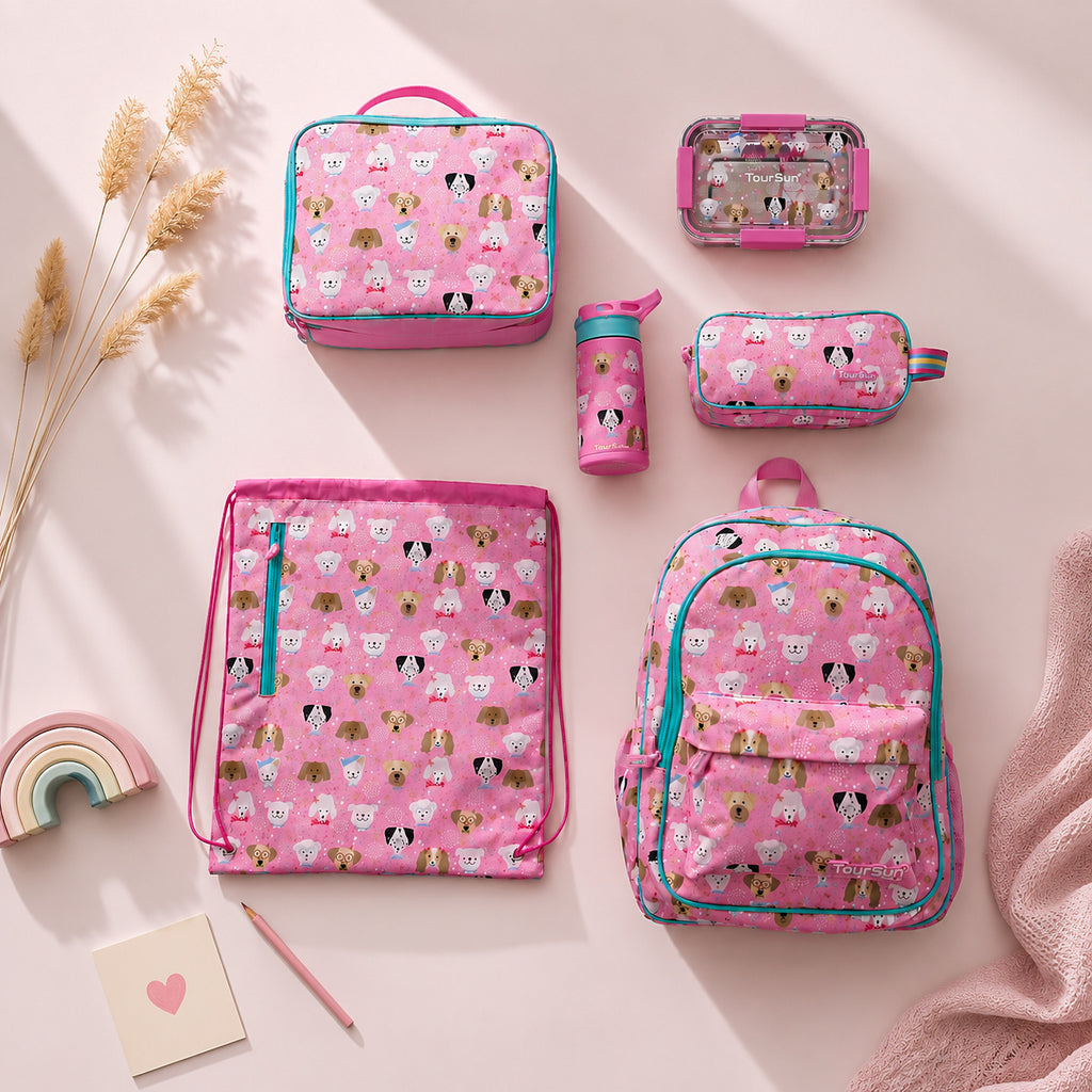 Set de cartable Pink Puppies