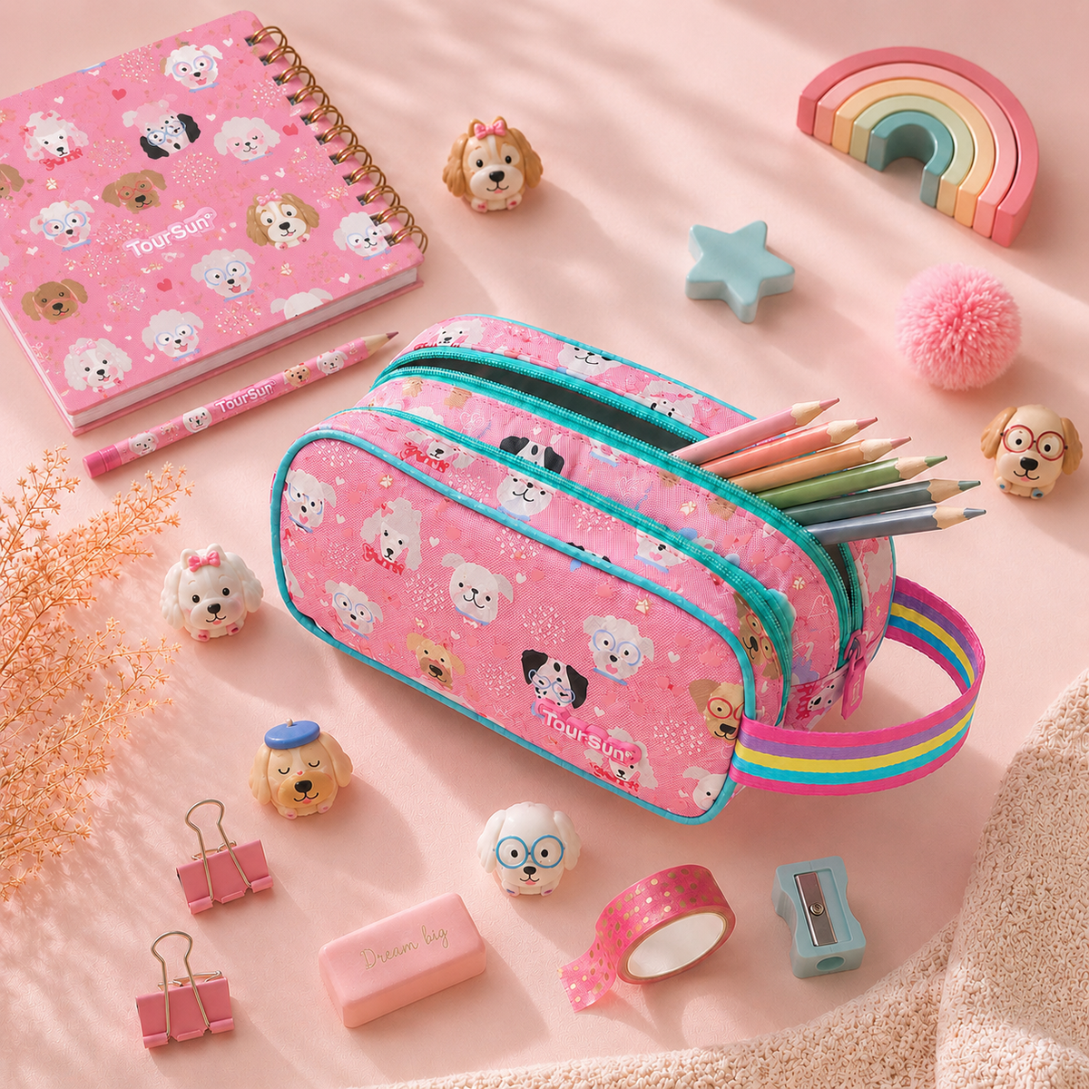 Set scolaire Pink Puppies
